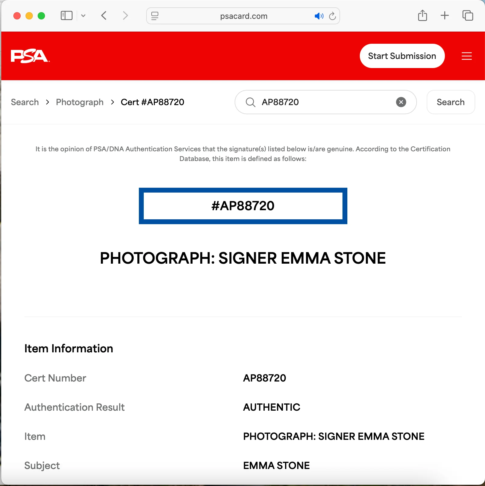 Emma Stone — EMMA STONE SIGNED 11x14 PHOTO PSA DNA AUTOGRAPH POOR THINGS, image 3