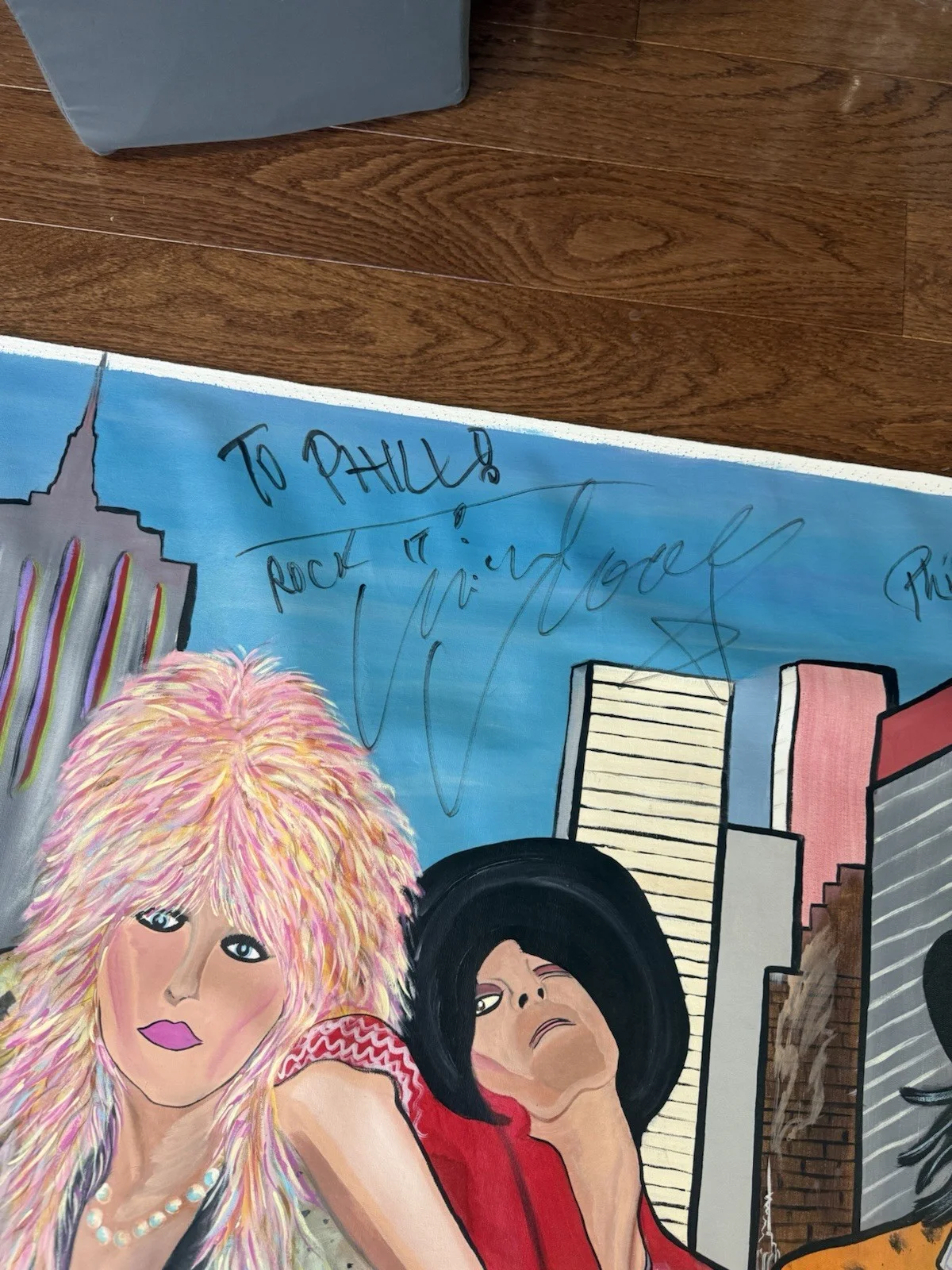 Hanoi Rocks Painting On Canvas By Phil Baker Signed Michael Monroe And Sam Yaffa, изображение 5