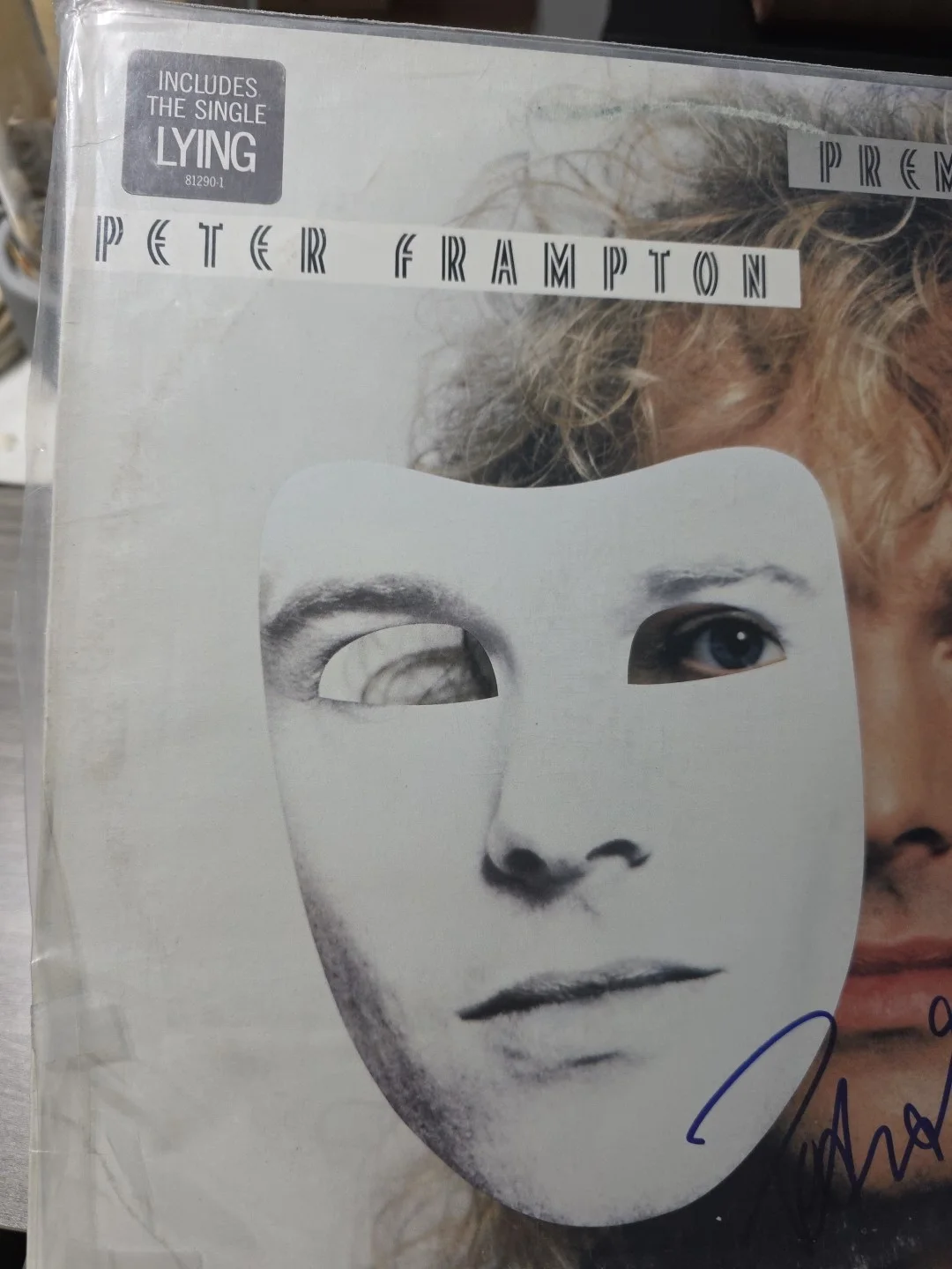Peter Frampton Autographed "Premonition" 1986 Promo Vinyl LP PSA/DNA COA Y67093, image 3