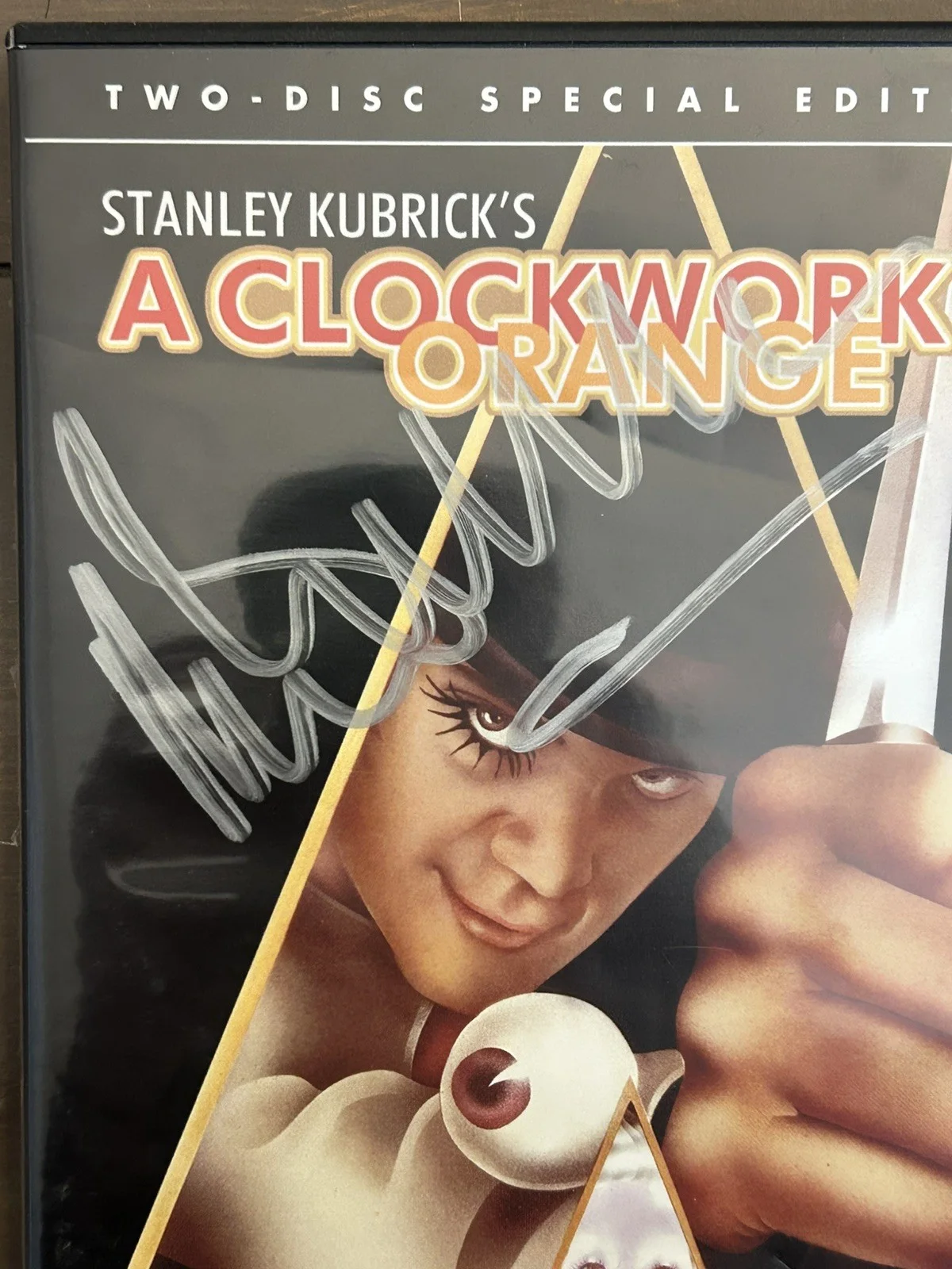 Malcolm McDowell — Malcolm McDowell signed Clockwork Orange DVD with discs, image 2