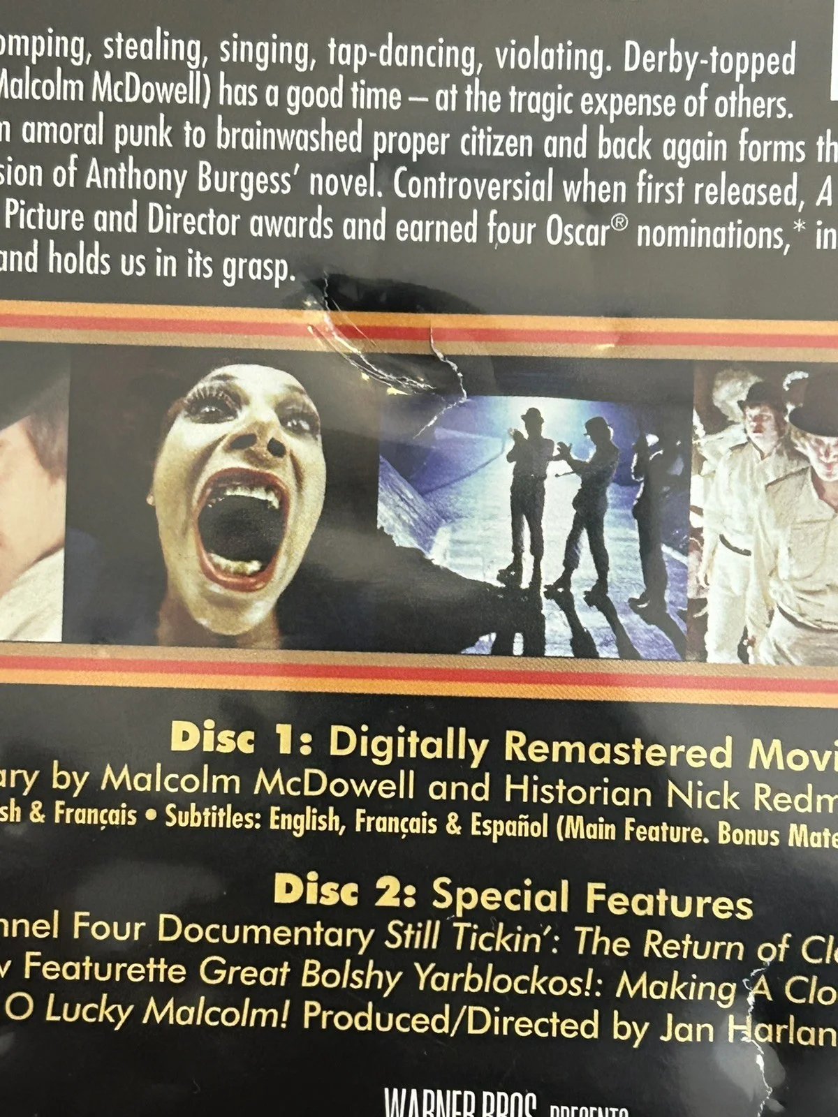Malcolm McDowell — Malcolm McDowell signed Clockwork Orange DVD with discs, image 4