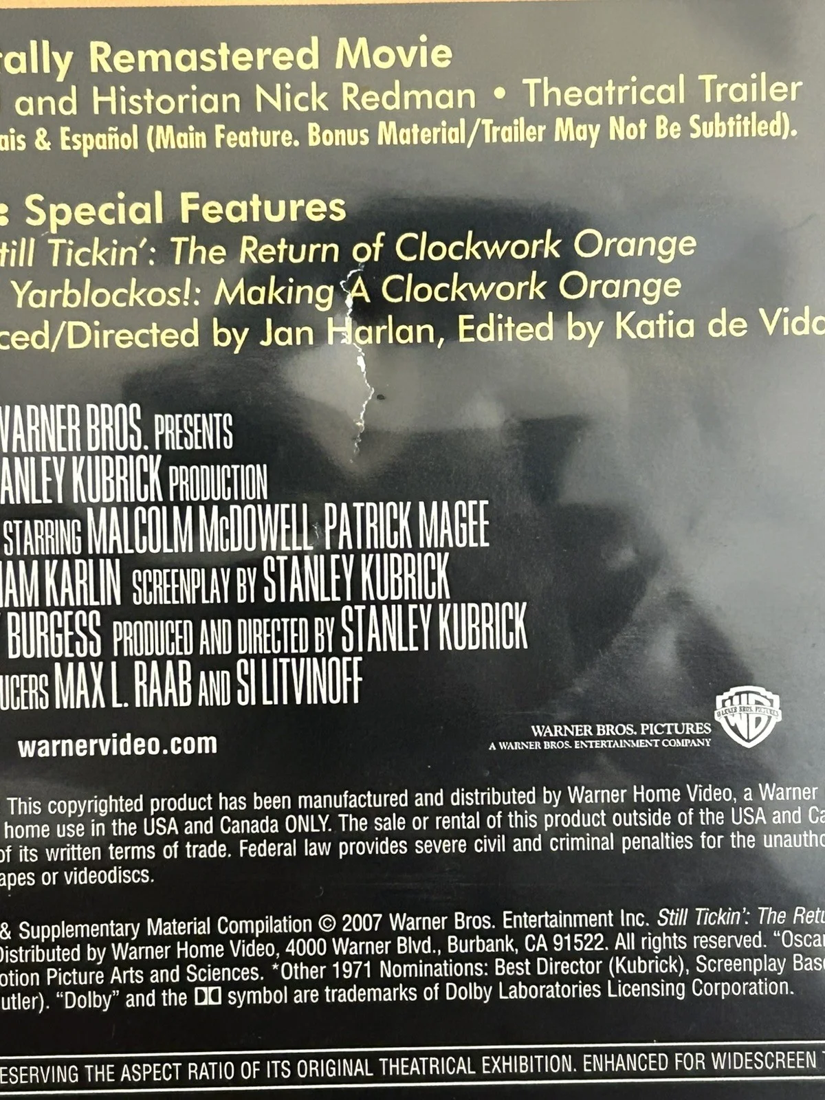 Malcolm McDowell — Malcolm McDowell signed Clockwork Orange DVD with discs, image 5
