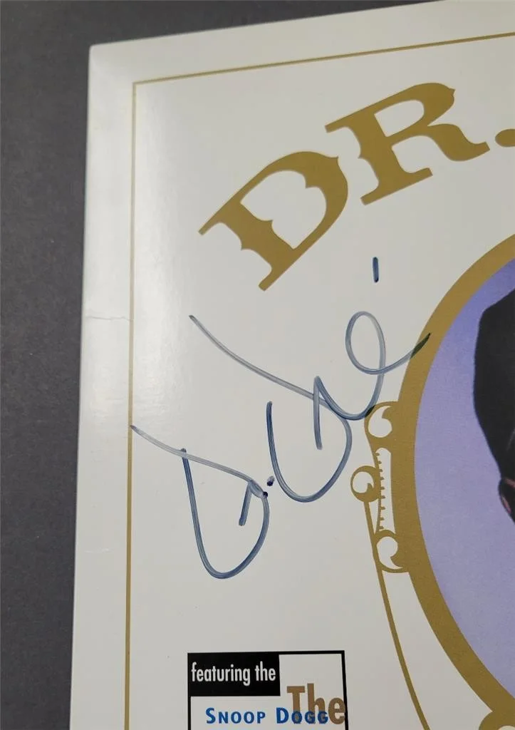 Dr. Dre & Warren G signed The Chronic vinyl cover LP autograph ~ Beckett BAS, image 2