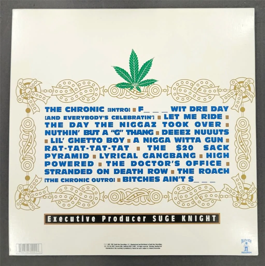 Dr. Dre & Warren G signed The Chronic vinyl cover LP autograph ~ Beckett BAS, image 5