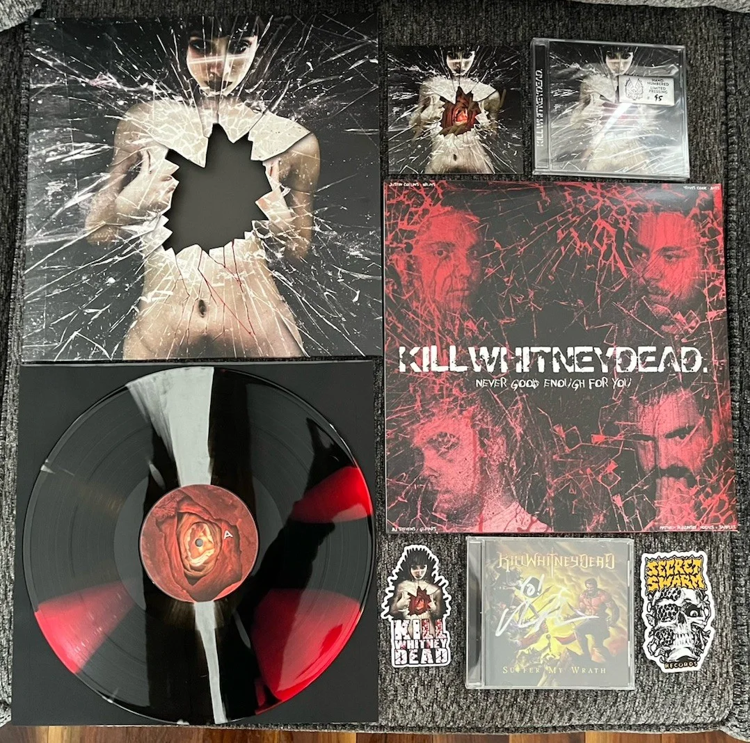 RARE KILLWHITNEYDEAD NEVER GOOD ENOUGH VINYL CD SIGNED SUFFER MY WRATH & MORE, image 2
