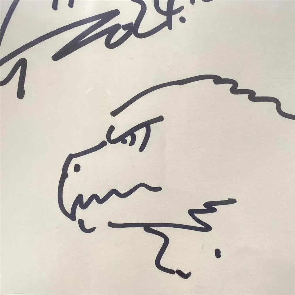 Takashi Yamazaki — Takashi Yamazaki signed Godzilla Minus One 8x10 Sketch Autograph (C) Beckett BAS, image 2