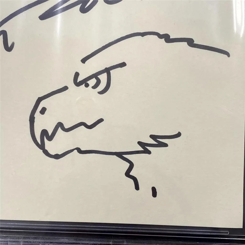 Takashi Yamazaki — Takashi Yamazaki signed Godzilla Minus One 8x10 Sketch Autograph (B) Beckett BAS, изображение 2