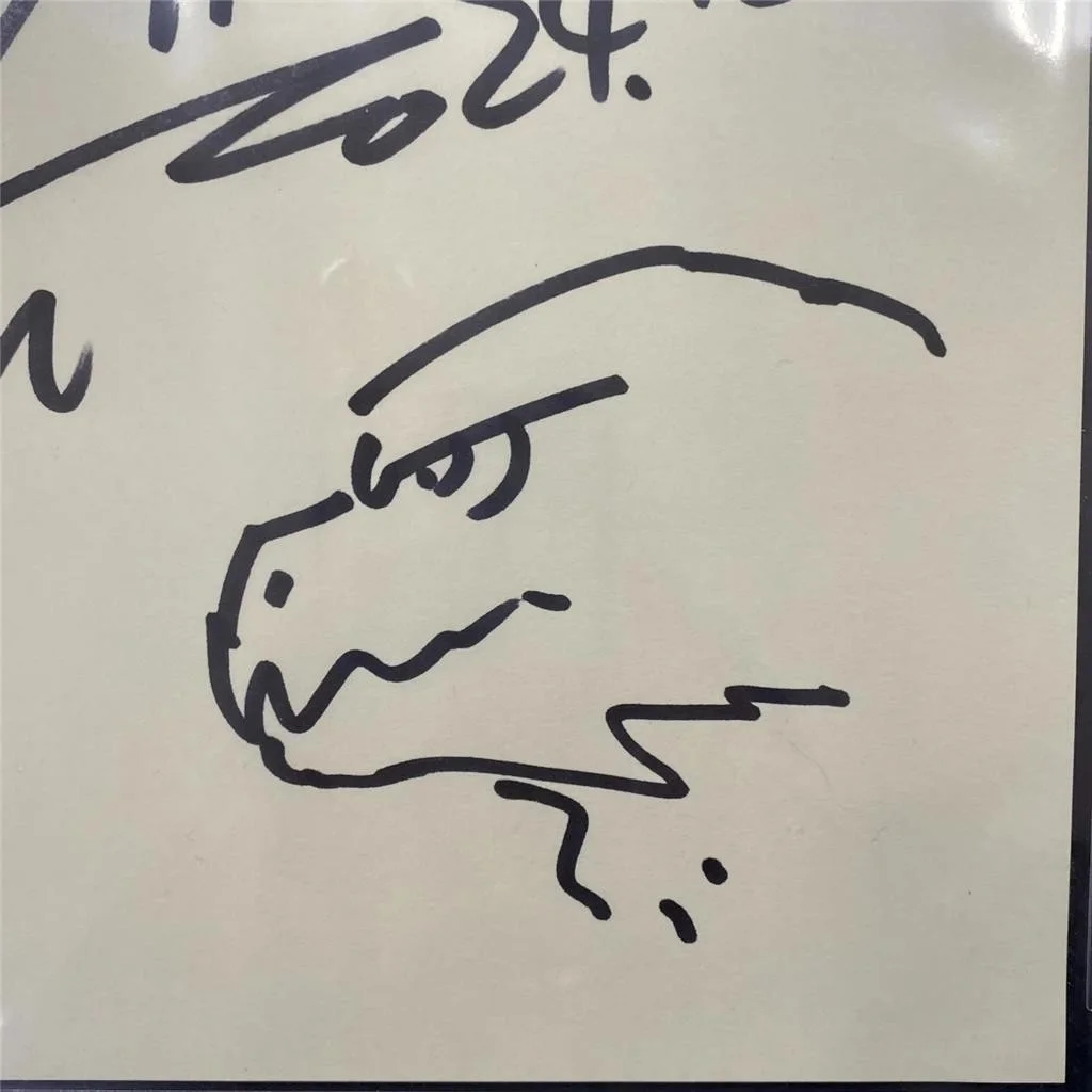 Takashi Yamazaki — Takashi Yamazaki signed Godzilla Minus One Director Sketch Auto (A) Beckett BAS, изображение 2