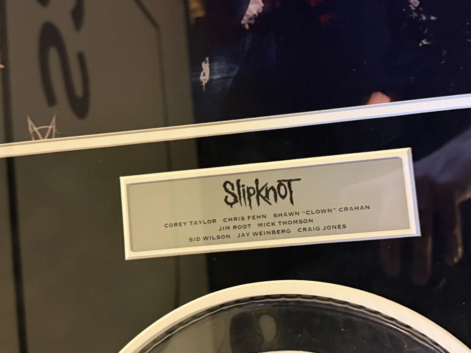 Slipknot Framed Drumhead Photo Display Signed By 8 JSA Full Letter LOA COA, image 4