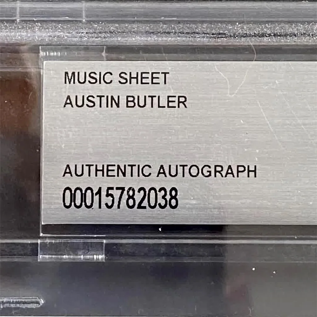 Austin Butler — Austin Butler signed Heartbreak Hotel 8.5x11 Music Song Sheet auto ~ Beckett BAS, изображение 3