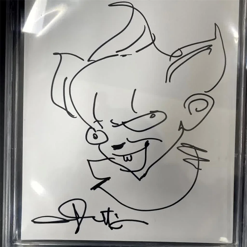 Andy Muschietti — Andy Muschietti signed Pennywise IT 8.5x11 sketch ~ Beckett BAS Auto Grade 10, изображение 2