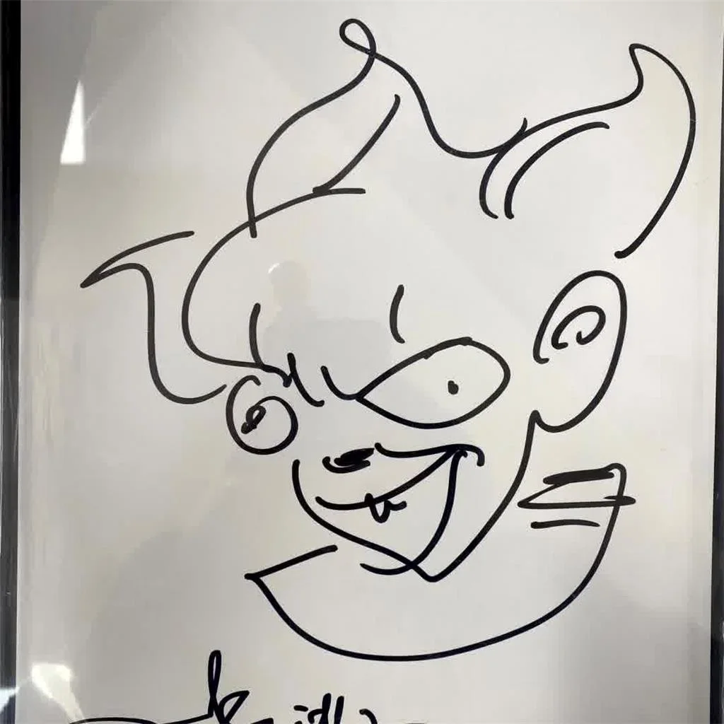 Andy Muschietti — Andy Muschietti signed Pennywise IT 8.5x11 sketch ~ Beckett BAS Auto Grade 10, изображение 2