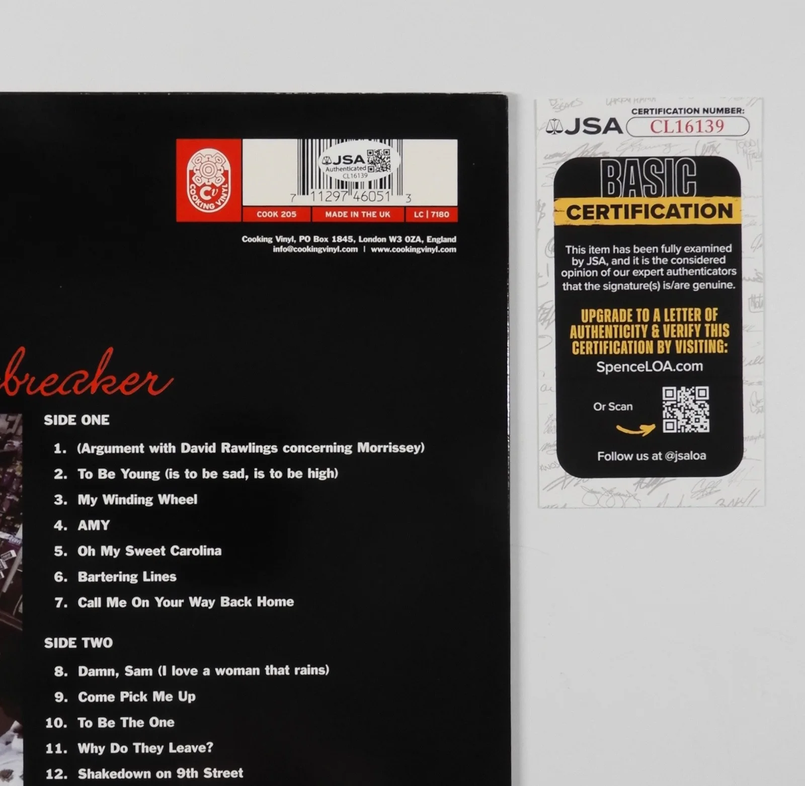 Ryan Adams JSA Signed Autograph Album Record Vinyl Heartbreaker, изображение 3