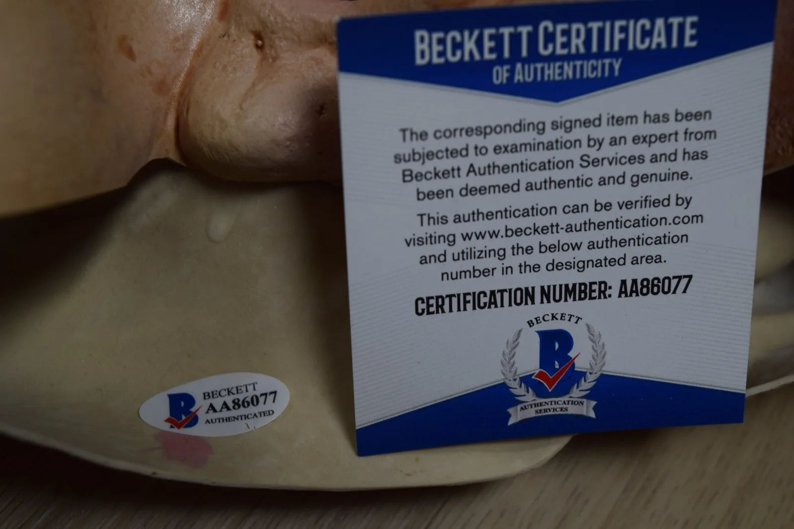 Naomi Grossman — SIGNED Naomi Grossman Pepper American Horror Story Full Head Mask Beckett COA, image 4