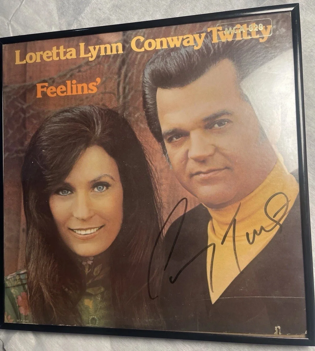Signed Conway Twitty & Loretta Lynn Autographed Album "Feelins'" Vinyl W COA, изображение 2