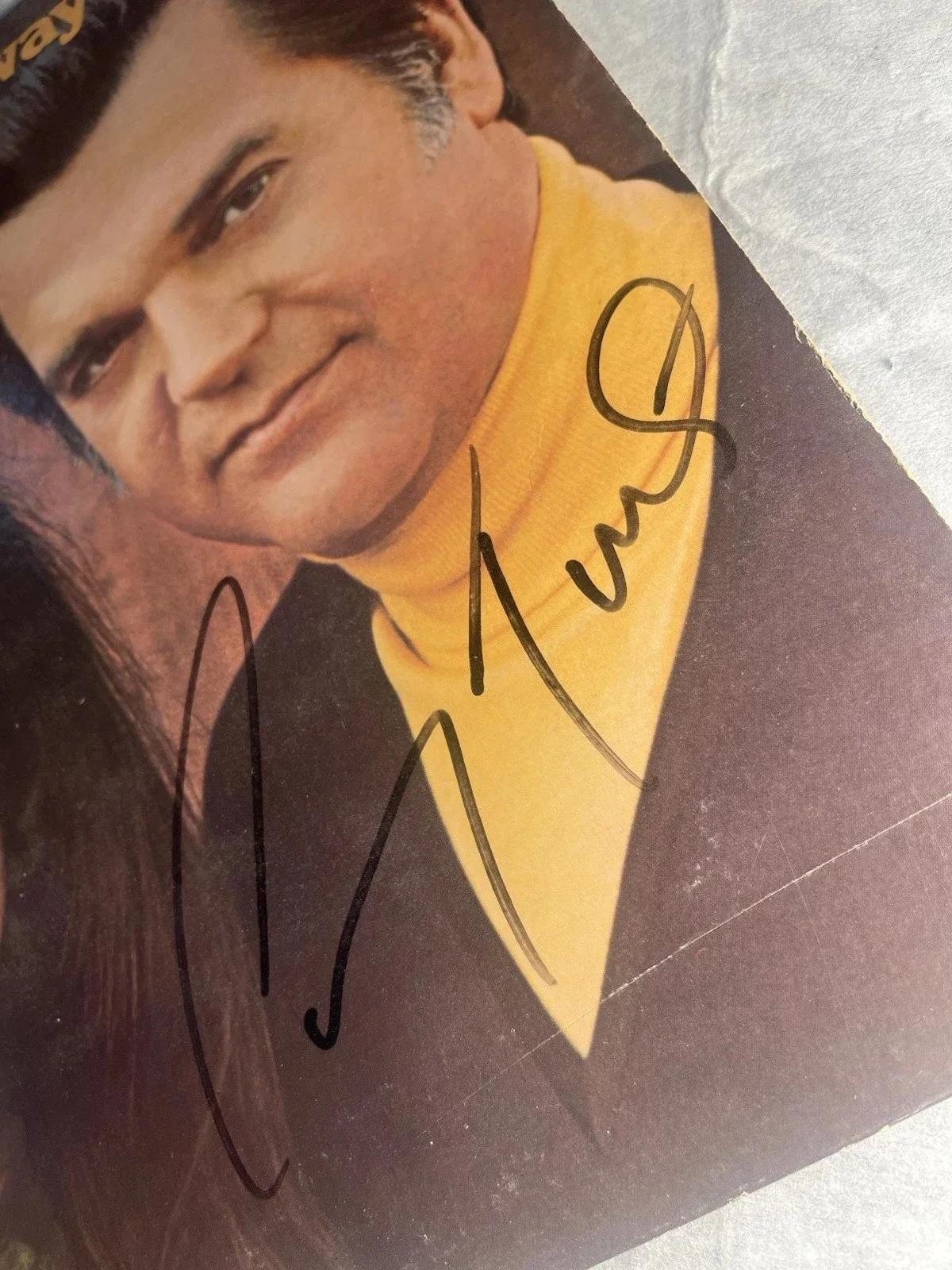 Signed Conway Twitty & Loretta Lynn Autographed Album "Feelins'" Vinyl W COA, изображение 4