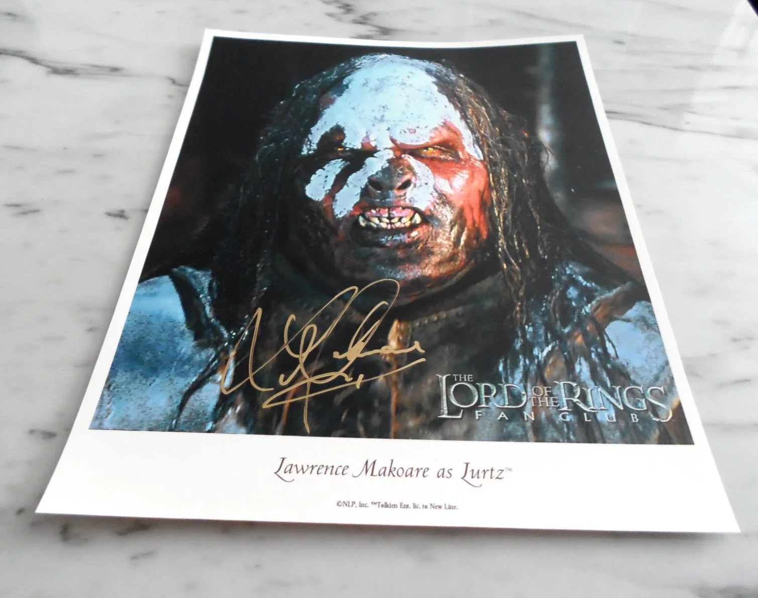 The Lord Of The Rings Fan Club Lawrence Makoare as Lurtz autograph photo 8x10, изображение 2