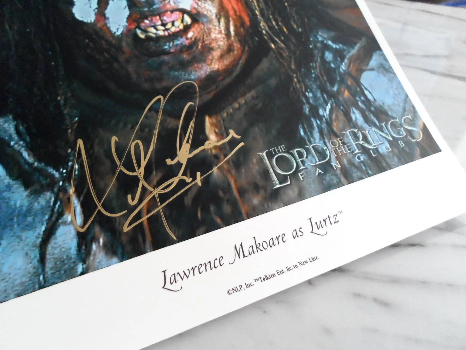 The Lord Of The Rings Fan Club Lawrence Makoare as Lurtz autograph photo 8x10, изображение 5