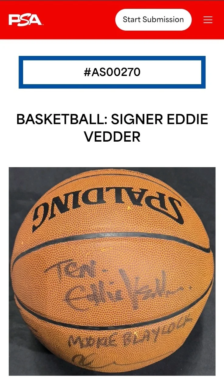 Pearl Jam Signed Autographed Basketball PSA Core 4 And All 5 Drummers, image 2