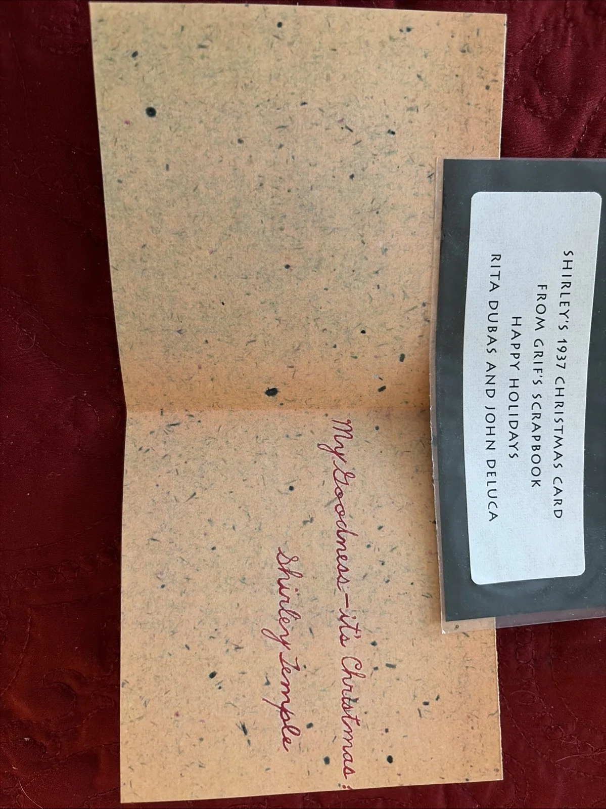Shirley Temple Autograph And Christmas Card, image 4