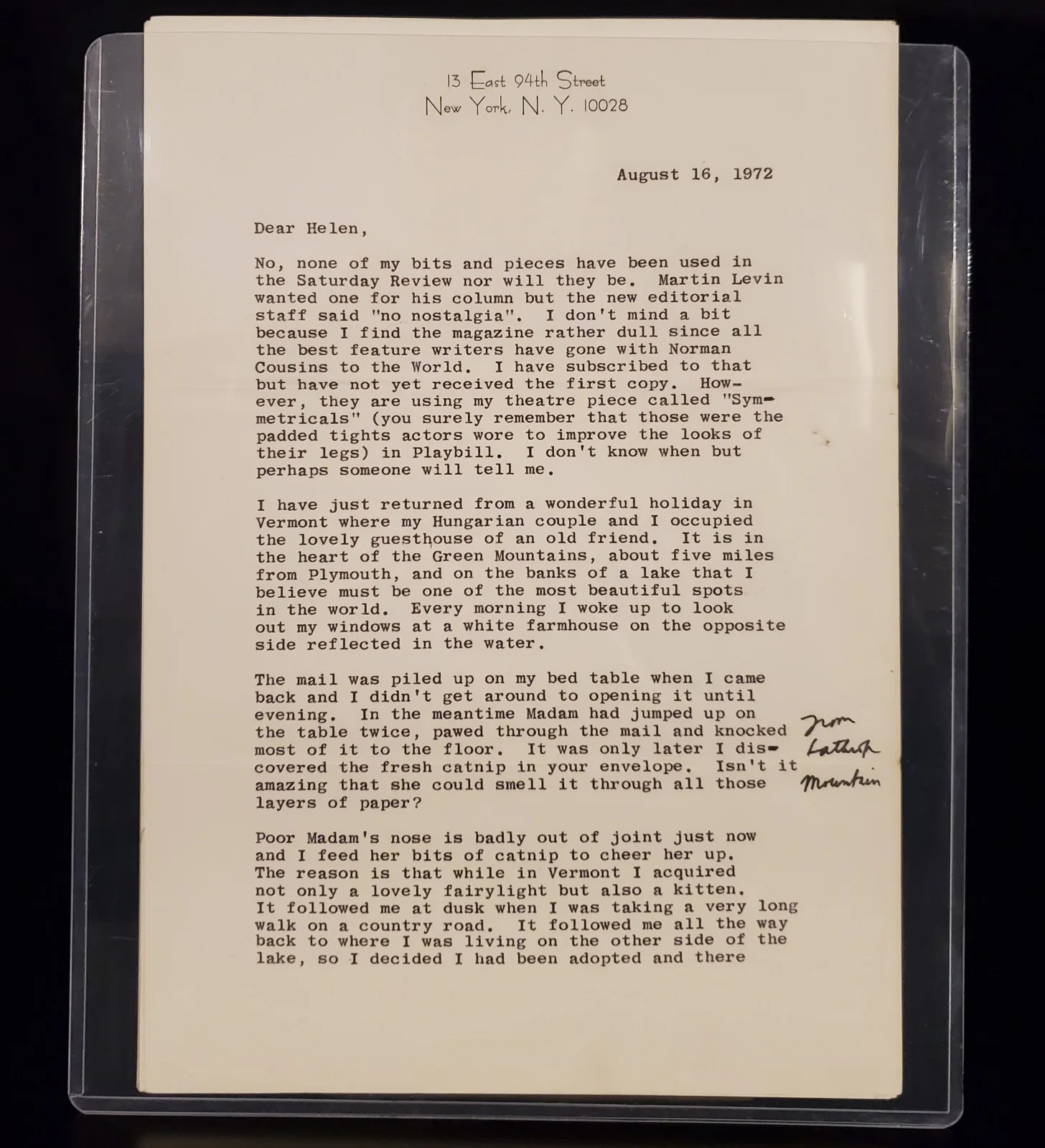 DOROTHY STICKNEY 1974 Signed Personalized FIVE (5) LETTERS US FILM ACTOR RARE, изображение 2