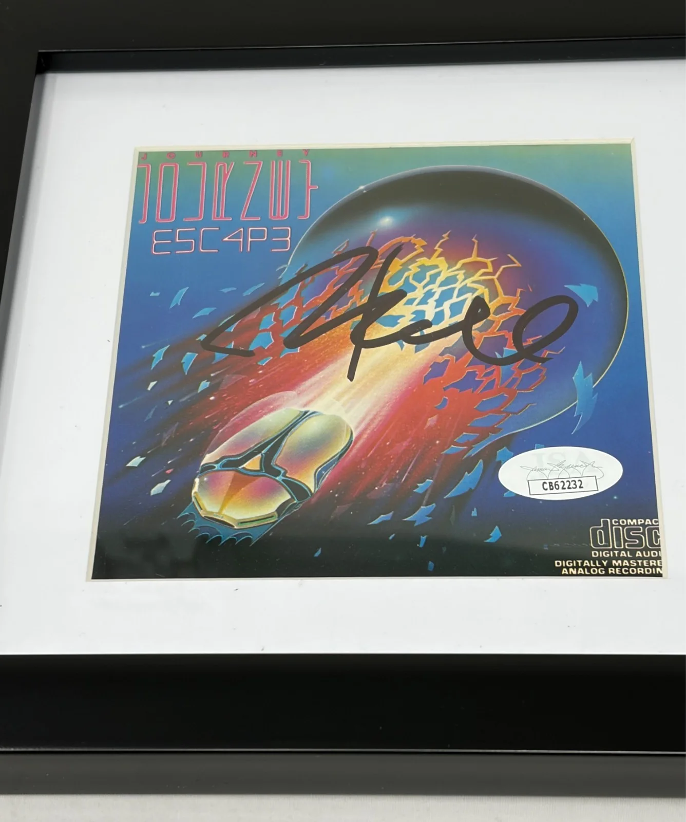 Ross Valory signed Journey Escape Framed CD Cover JSA COA, image 2