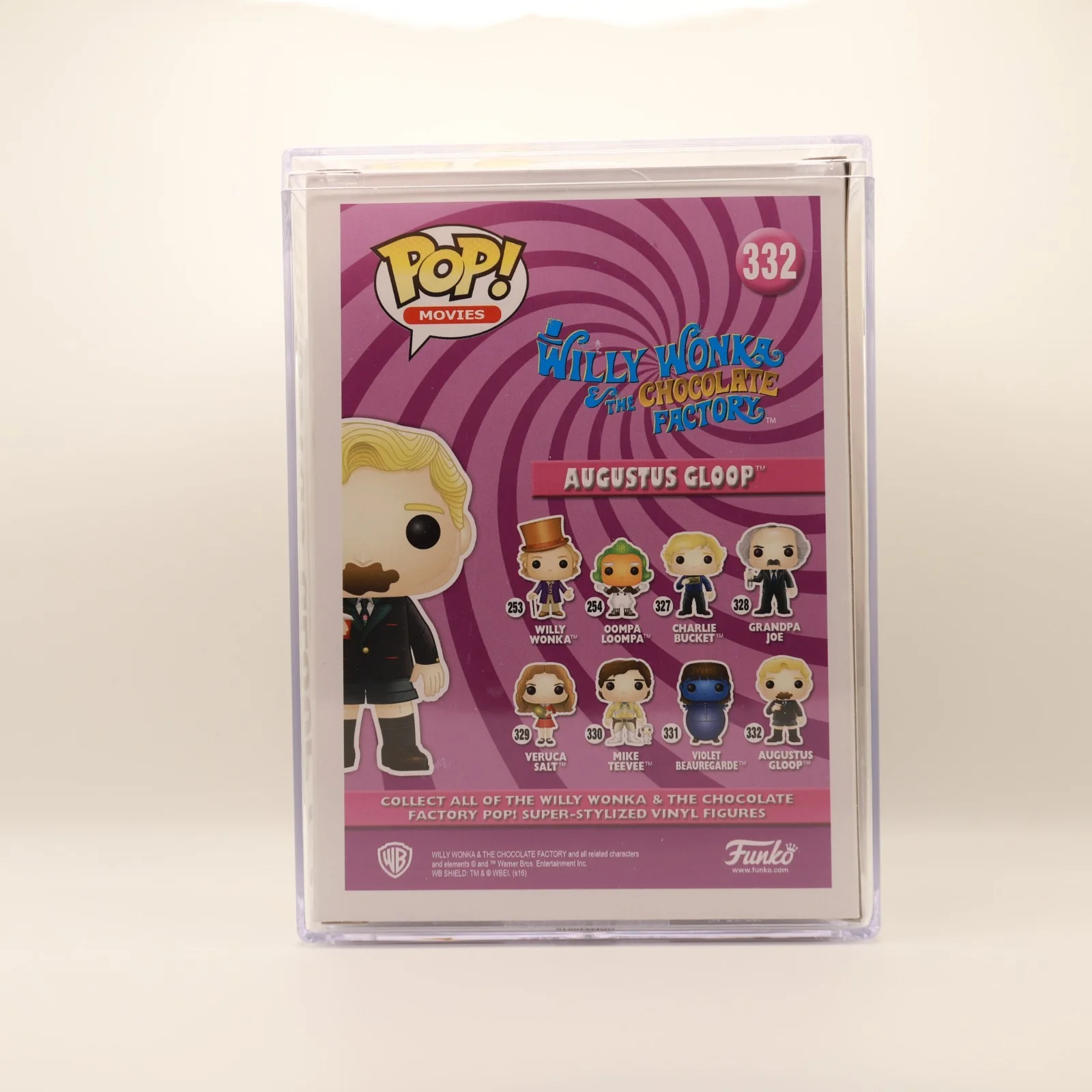 Funko Pop 332 Augustus Gloop Wonka signed by Michael Bollner 'Authentic' Mint, image 3