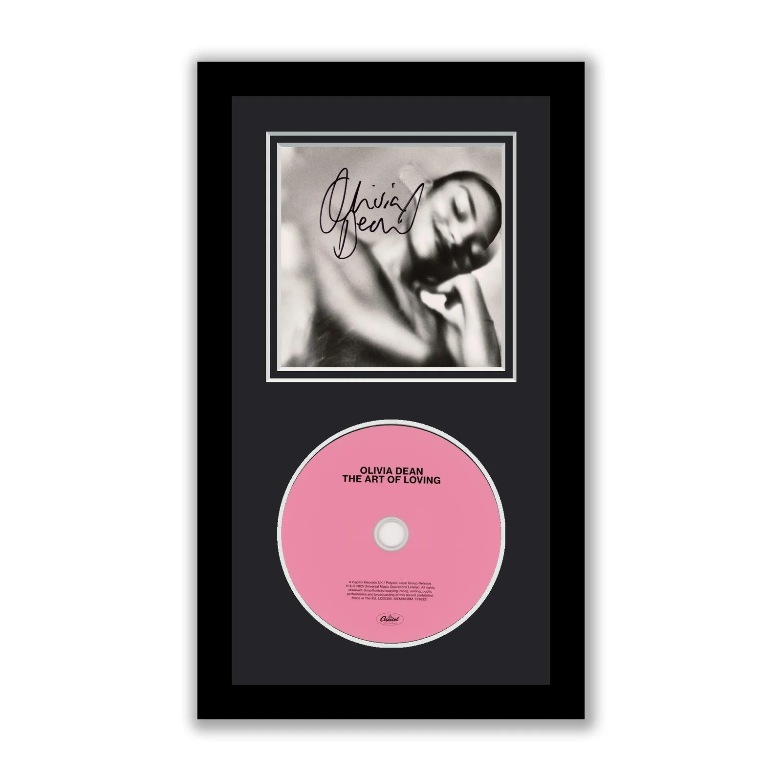 Olivia Dean — Olivia Dean Autographed Signed Framed CD The Art Of Loving ACOA