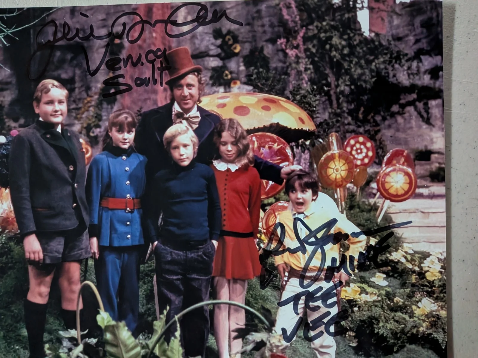 Paris THEMMEN - Julie Dawn COLE 2x Signed 8x10 PHOTO Willy Wonka JSA COA B, image 2