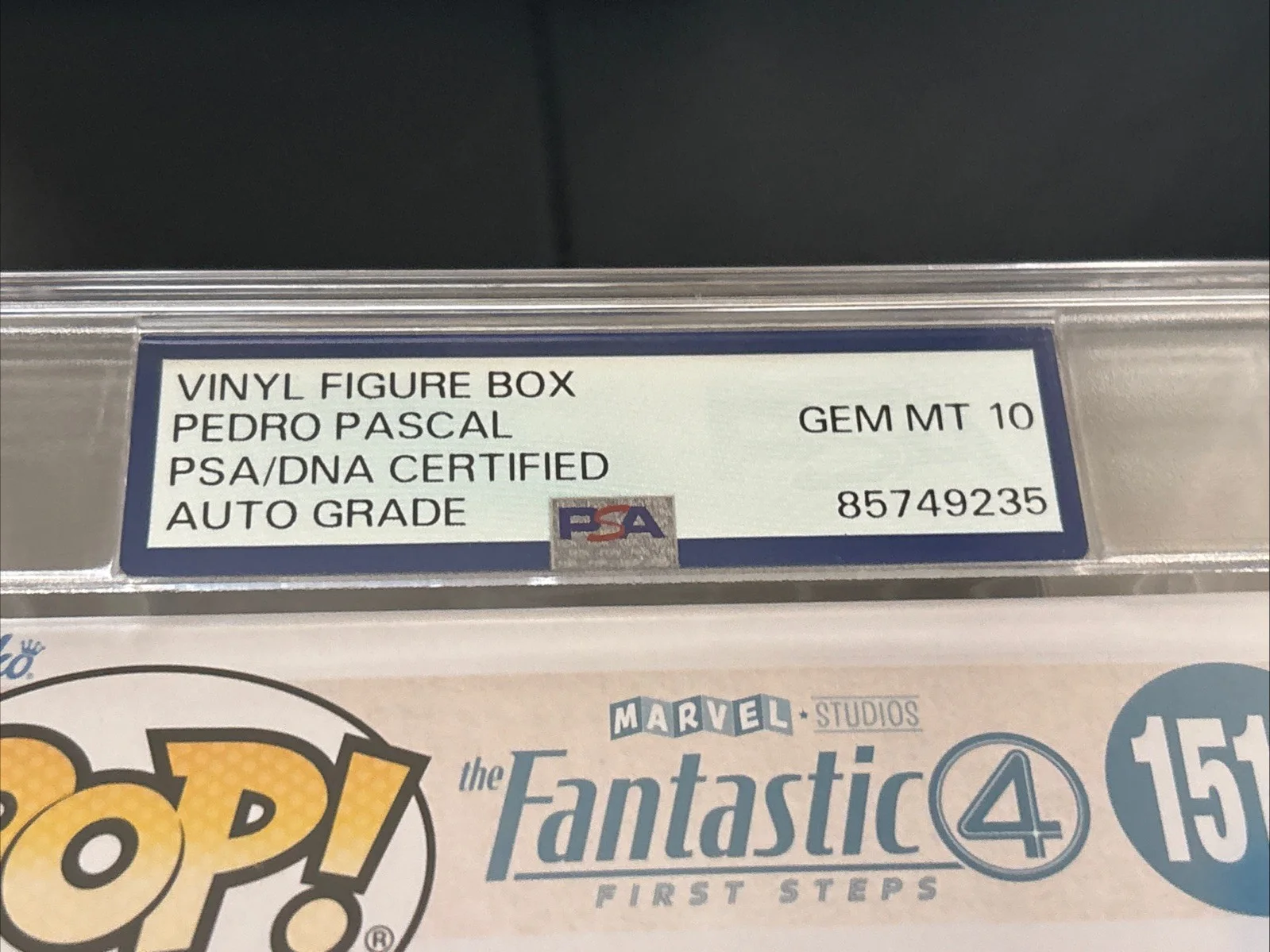 Pedro Pascal — Pedro Pascal Signed Mister Fantastic Four Funko SWAU PSA Authentic Gem 10 Auto, изображение 2