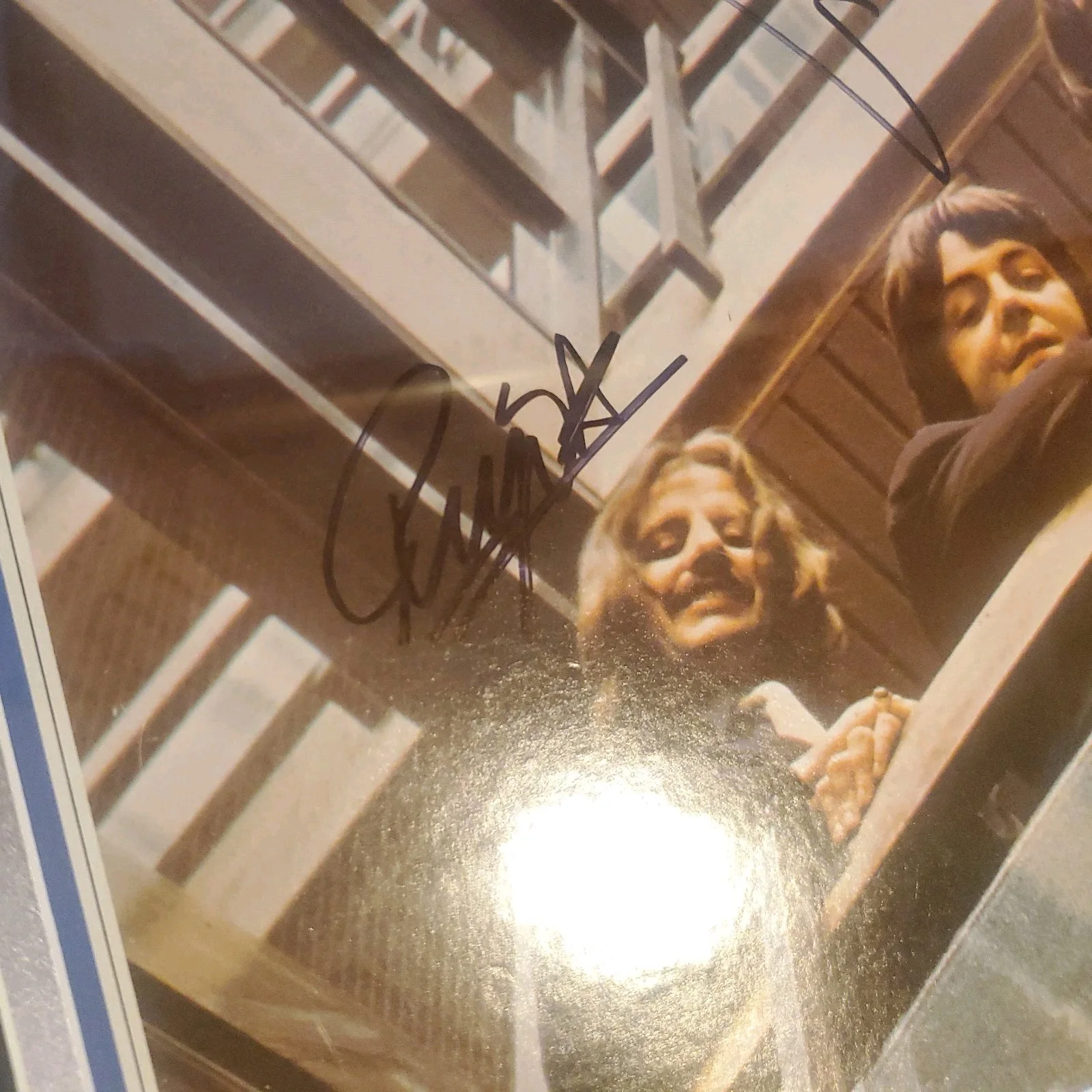 The Beatles Blue Album Signed/Autographed X4 Vinyl LP Framed w/ COA, image 4