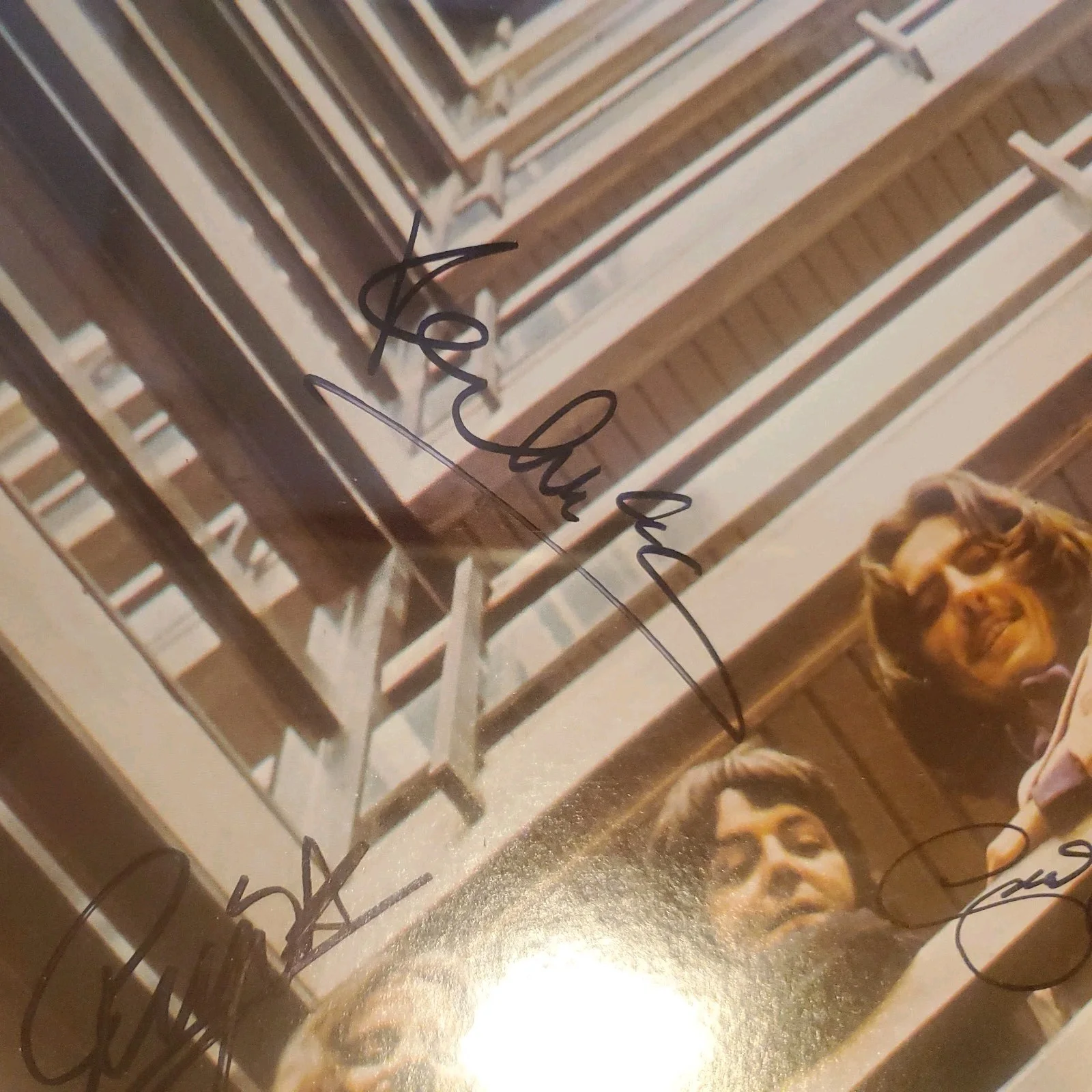 The Beatles Blue Album Signed/Autographed X4 Vinyl LP Framed w/ COA, image 5