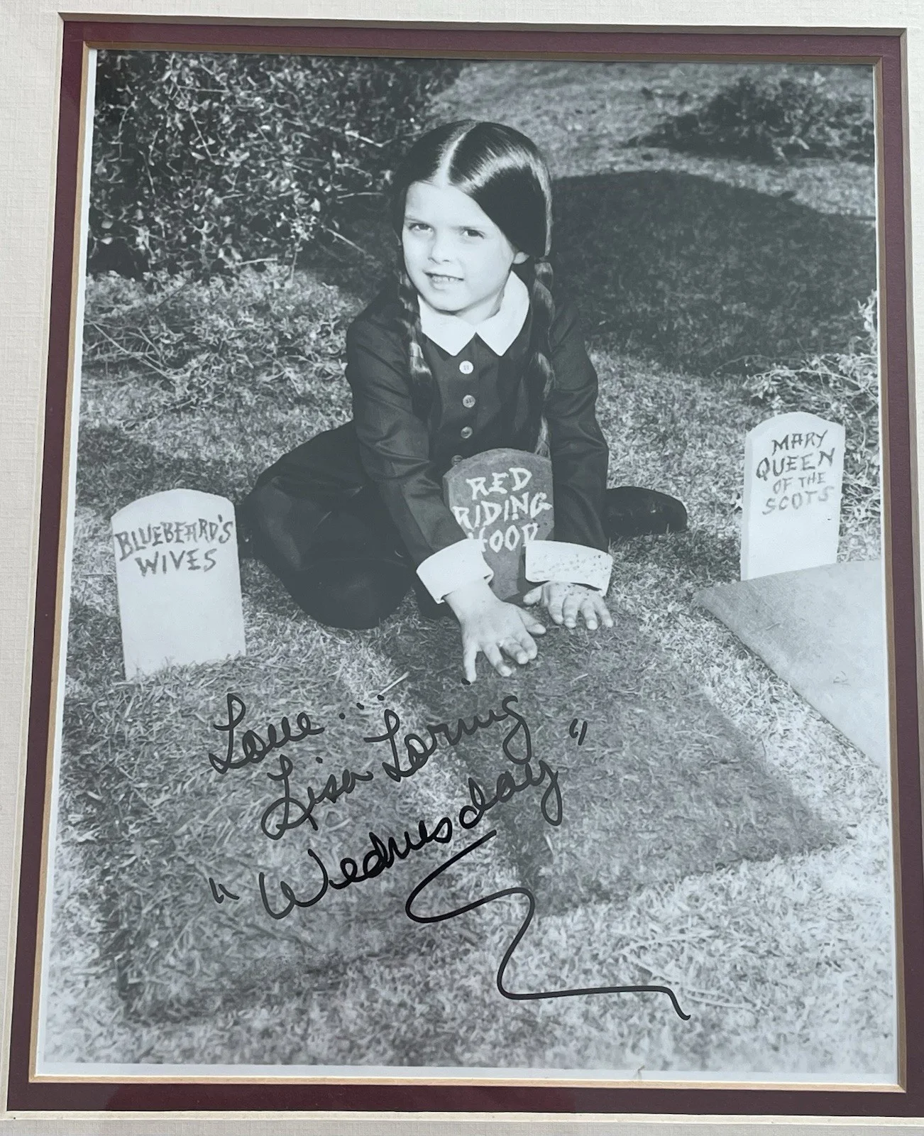 Lisa Loring — "Wednesday" Addams Family Actress Lisa Loring Autograph w/ Wehrmann Auth., изображение 2