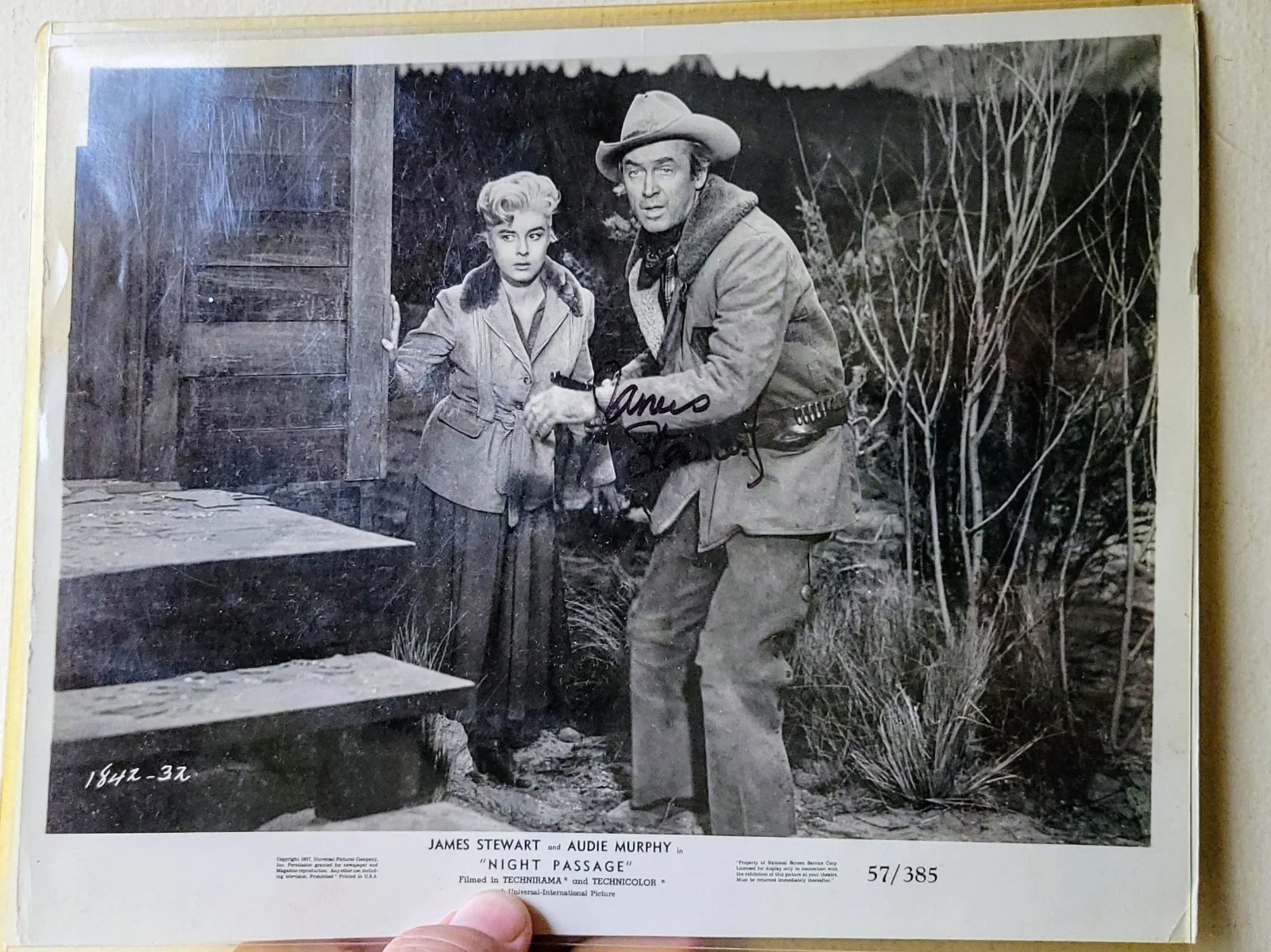 James Stewart — James Stewart Signed Promo Photo NIGHT PASSAGE Autographed w COA