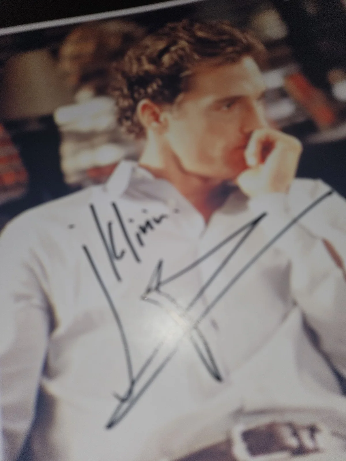 MATTHEW McCONAUGHEY ORIGINAL AUTOGRAPH ON THIS CUTE 12X9INCH PHOTO W/COA, image 3