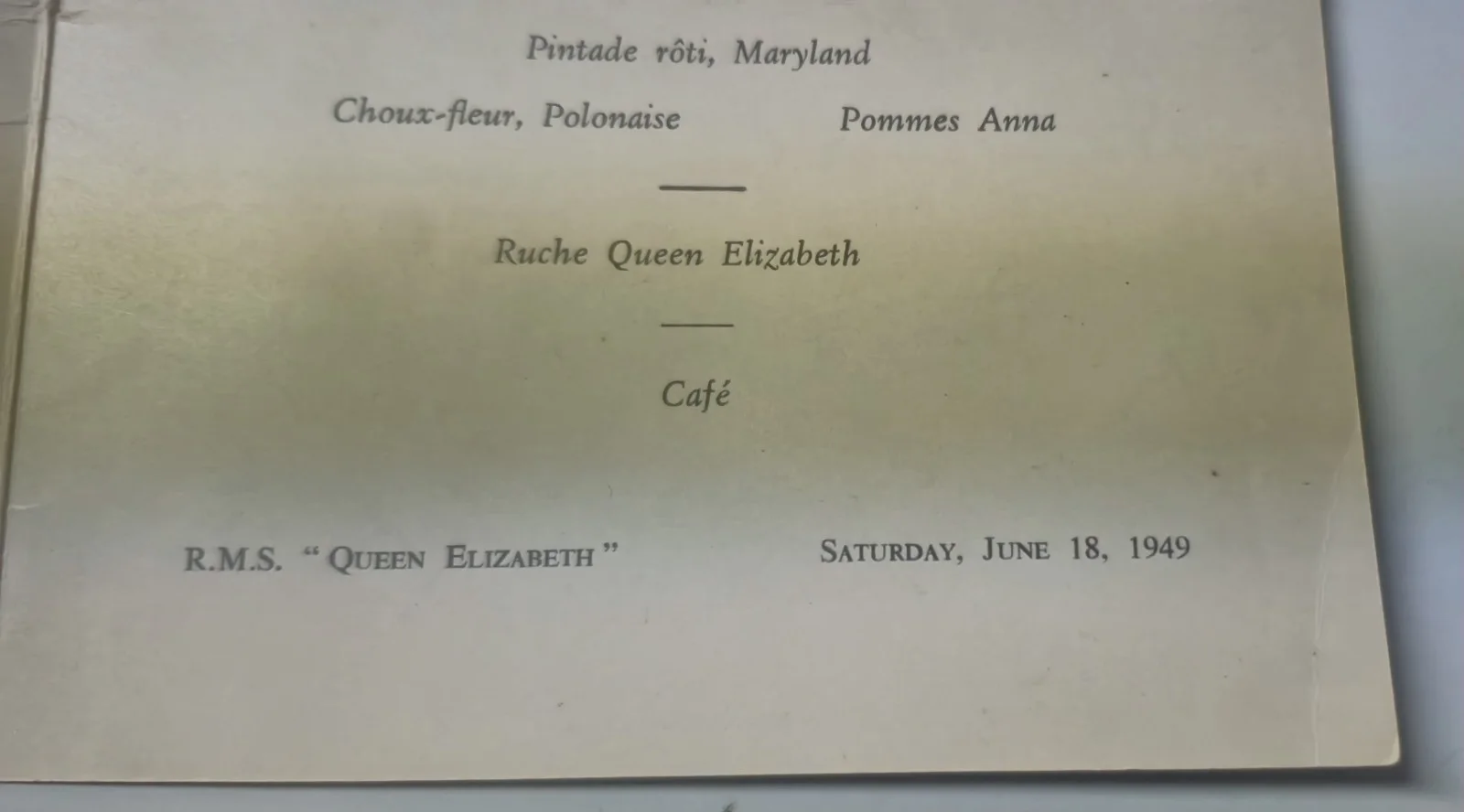 francis l. sullivan — 1949 RMS Queen Elizabeth Cruise Menu Signed By Richard Dix & Francis L...., изображение 4