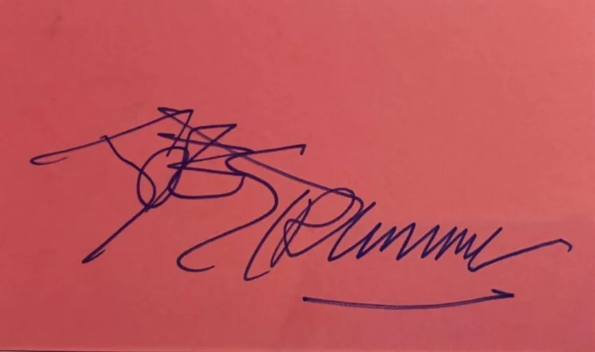 Joe Strummer — JOE STRUMMER SIGNED INDEX CARD ENCAPSULATED PSA THE CLASH COMBAT ROCK C, image 2