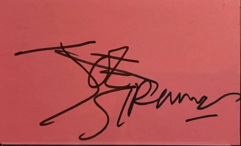 Joe Strummer — JOE STRUMMER SIGNED INDEX CARD ENCAPSULATED PSA THE CLASH COMBAT ROCK B, image 2