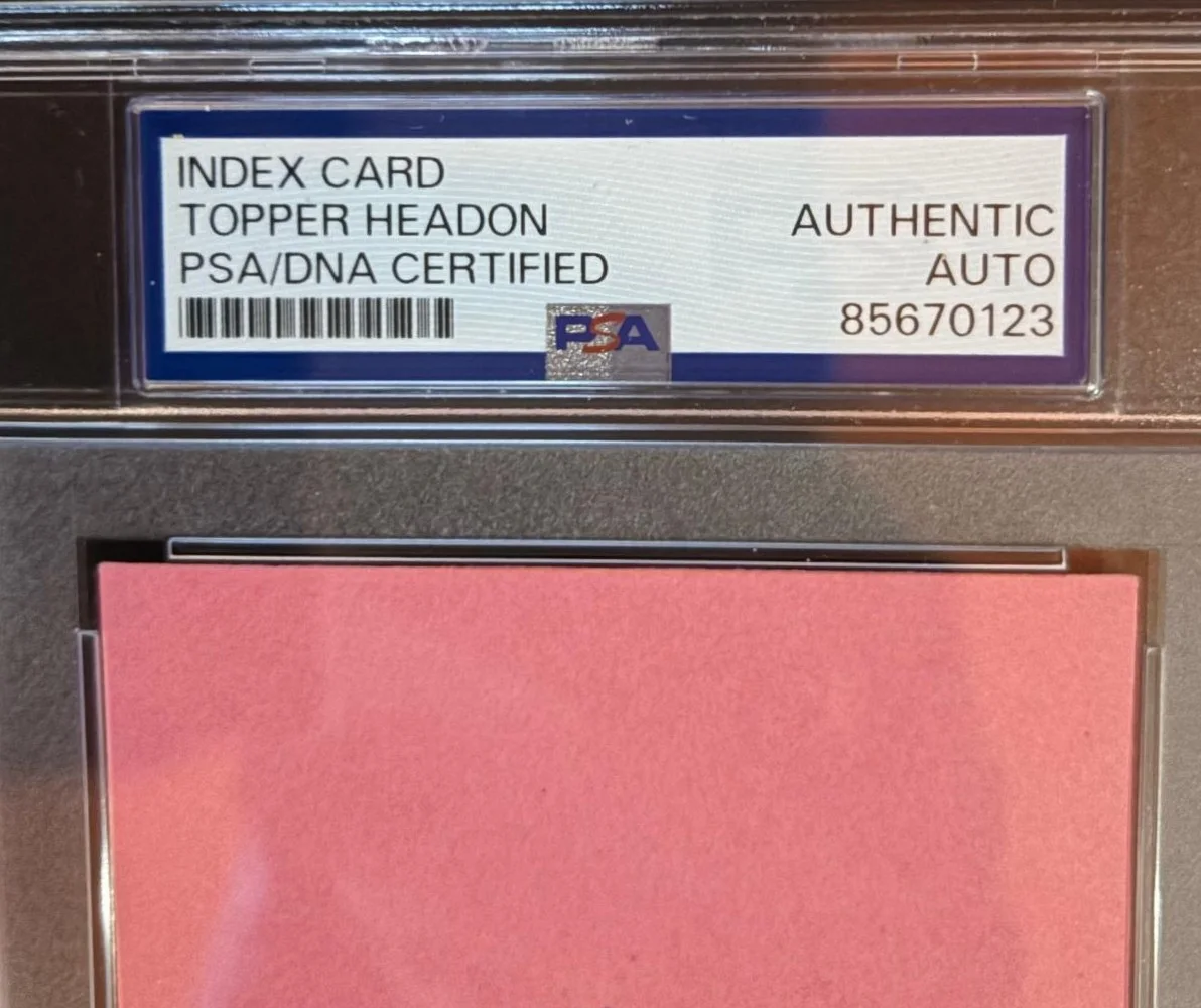 Topper Headon — TOPPER HEADON SIGNED AUTOGRAPHED INDEX CARD ENCAPSULATED PSA RARE THE CLASH, изображение 3