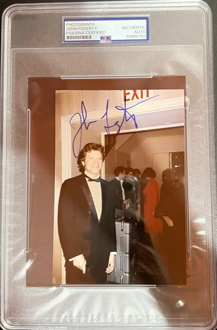 John Fogerty — JOHN FOGERTY SIGNED AUTOGRAPHED PHOTOGRAPH ENCAPSULATED PROUD MARY PSA COA