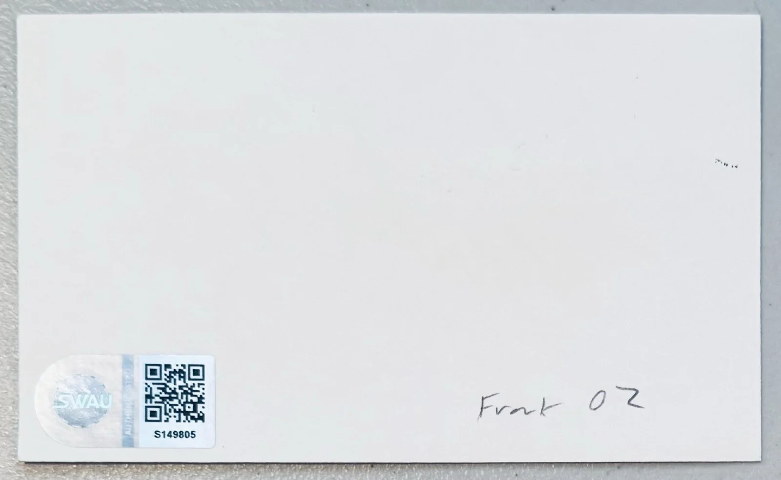 Frank Oz Signed Autographed 3x5 Card SWAU Authenticated Star Wars Yoda Muppets, изображение 2