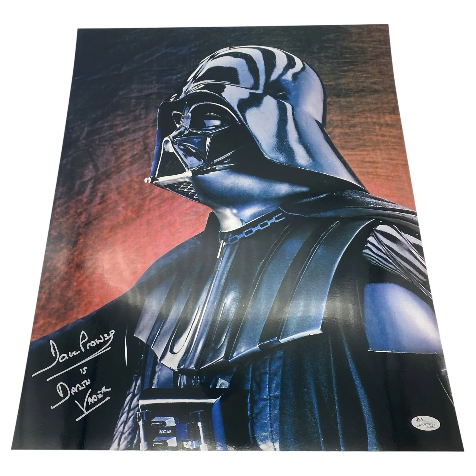 Dave Prowse — Dave Prowse Darth Vader Star Wars Signed 16x20 Huge Metallic Photo JSA David, image 2