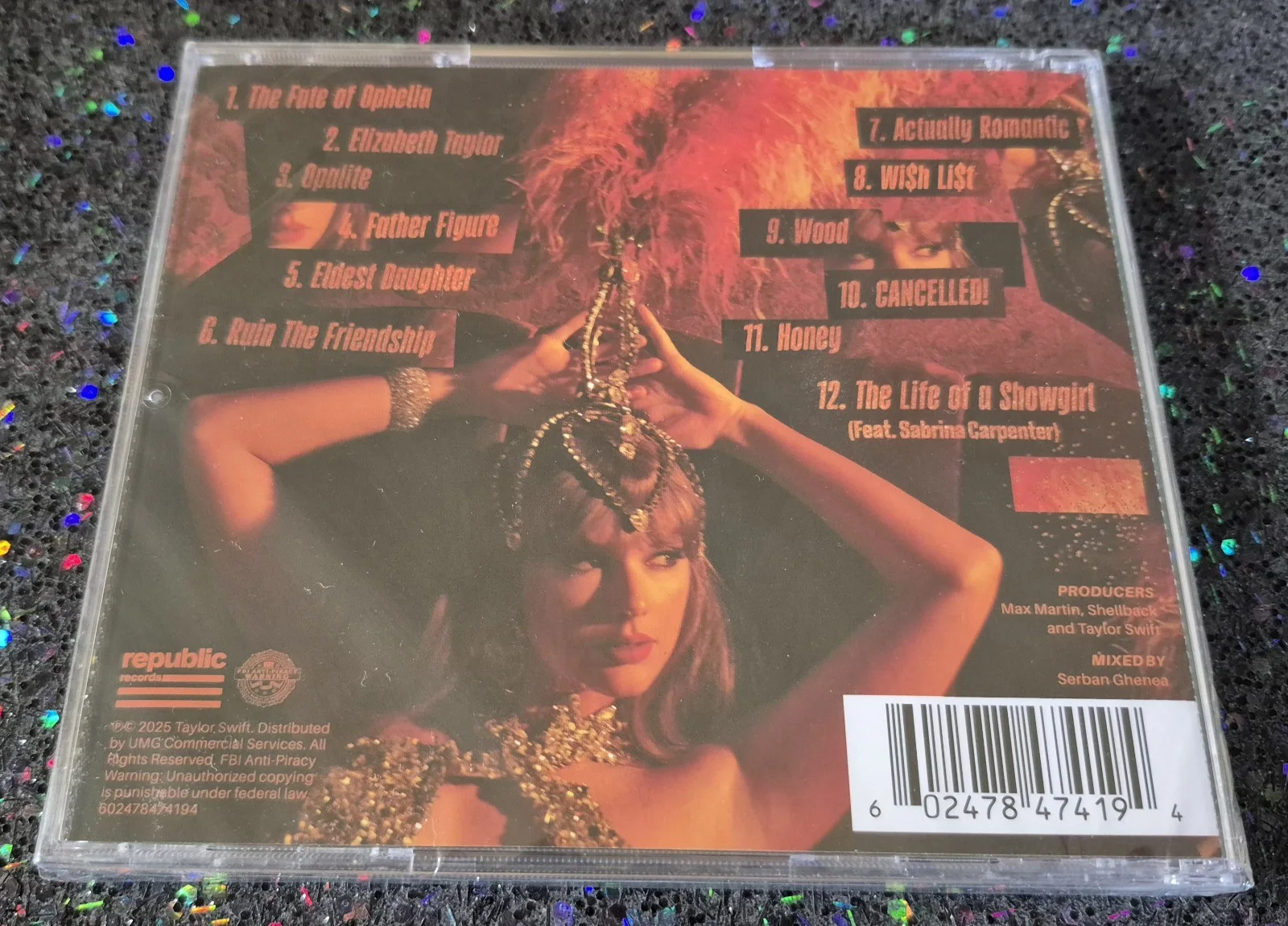 Taylor Swift - The Life Of A Showgirl CD 2025 Signed Photo 4 Brand New SEALED, изображение 2