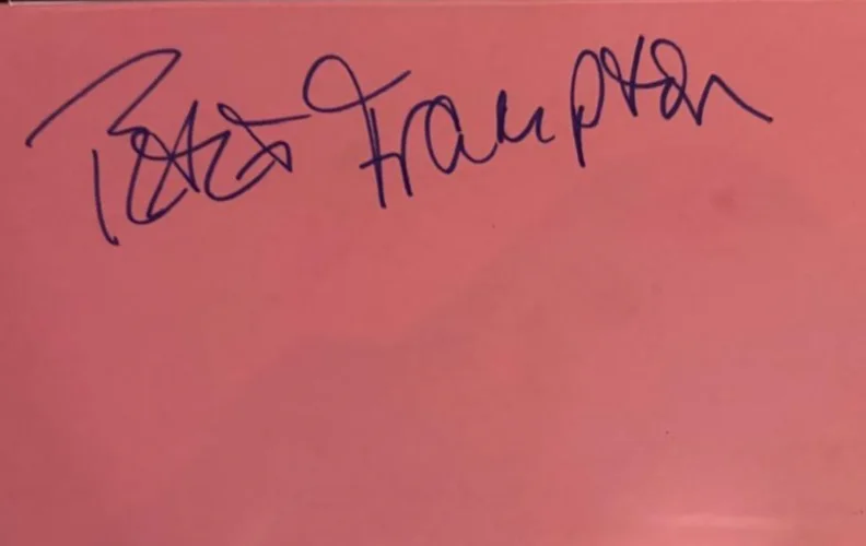 Peter Frampton — PETER FRAMPTON SIGNED AUTOGRAPHED INDEX CARD ENCAPSULATED PSA RARE HUMBLE PIE, image 2