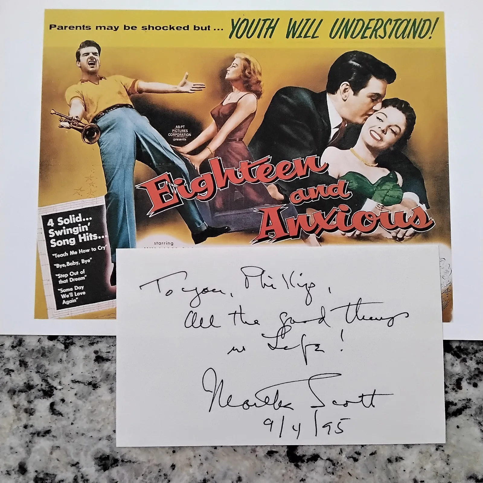Martha Scott SIGNED Card 40s Film Actress DeMille Our Town Ben Hur Bogart Heston, изображение 2