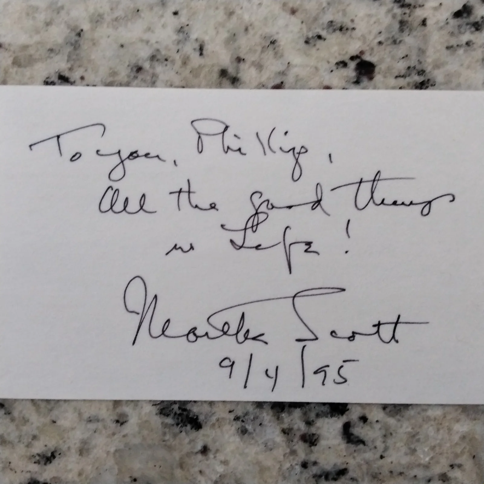 Martha Scott SIGNED Card 40s Film Actress DeMille Our Town Ben Hur Bogart Heston, изображение 4
