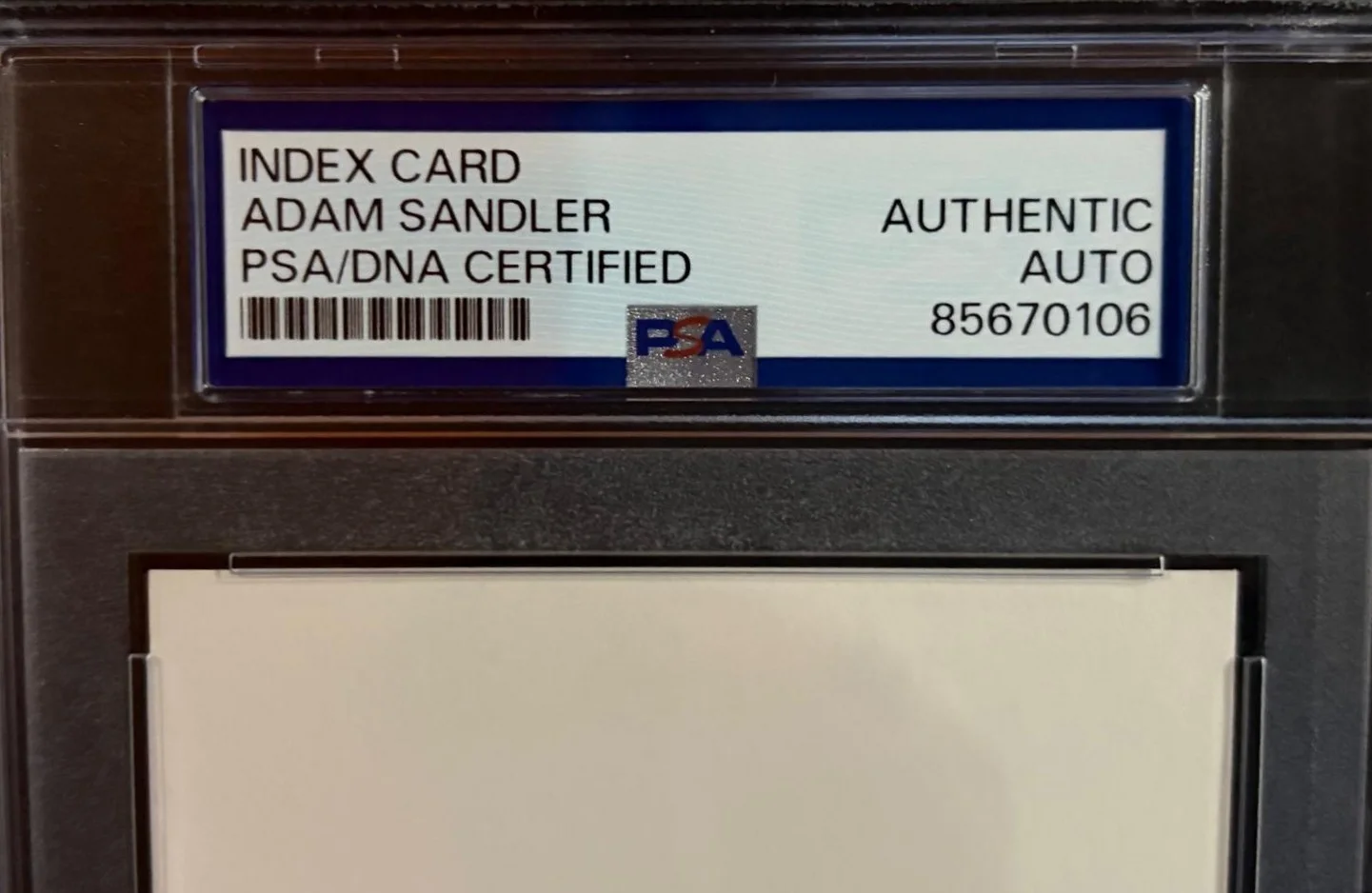 Adam Sandler — ADAM SANDLER SIGNED AUTOGRAPHED INDEX CARD ENCAPSULATED PSA THE WEDDING SINGER, изображение 3
