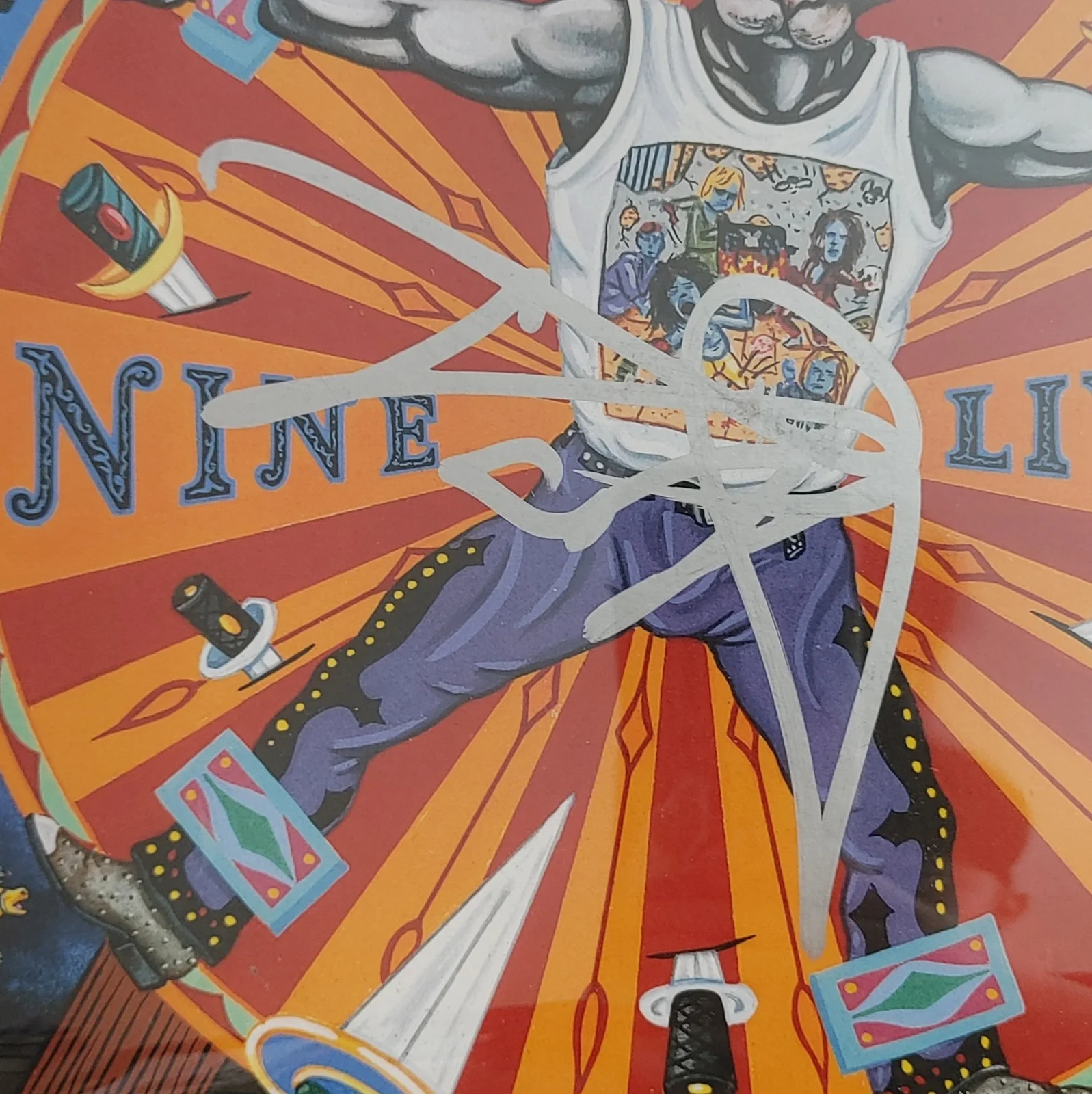 Aerosmith Nine Lives Record Autographed By Tom Hamilton JSA (FRAMED), image 3