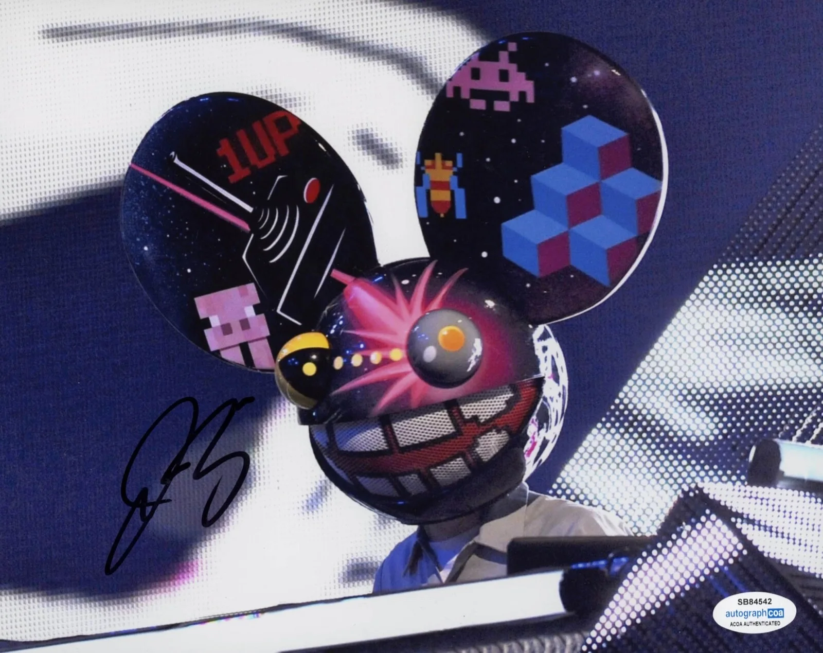 DEADMAU5 — Deadmau5 signed Autographed 8x10 Photo k EXACT PROOF DJ Joel Zimmerman ACOA COA, image 3