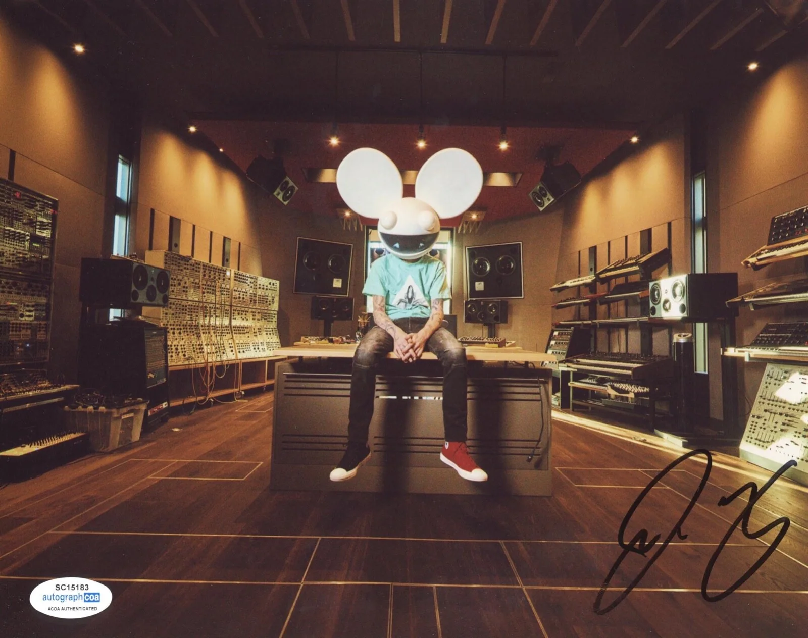 DEADMAU5 — Deadmau5 signed Autographed 8x10 Photo h PROOF Seeya DJ Joel Zimmerman ACOA COA, изображение 3